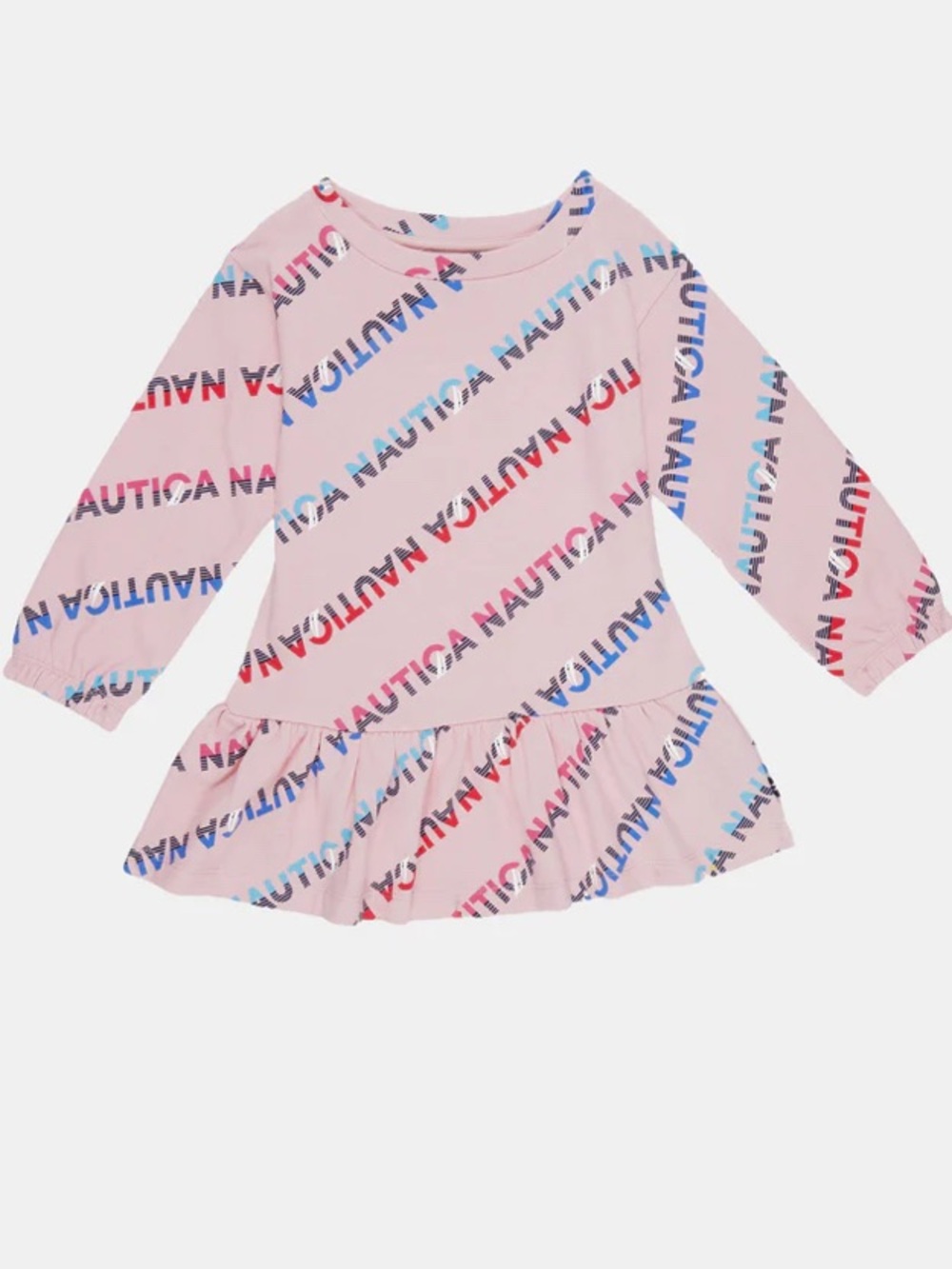 Nautica Girls A-Line Long Sleeve Fleece Dress NWT